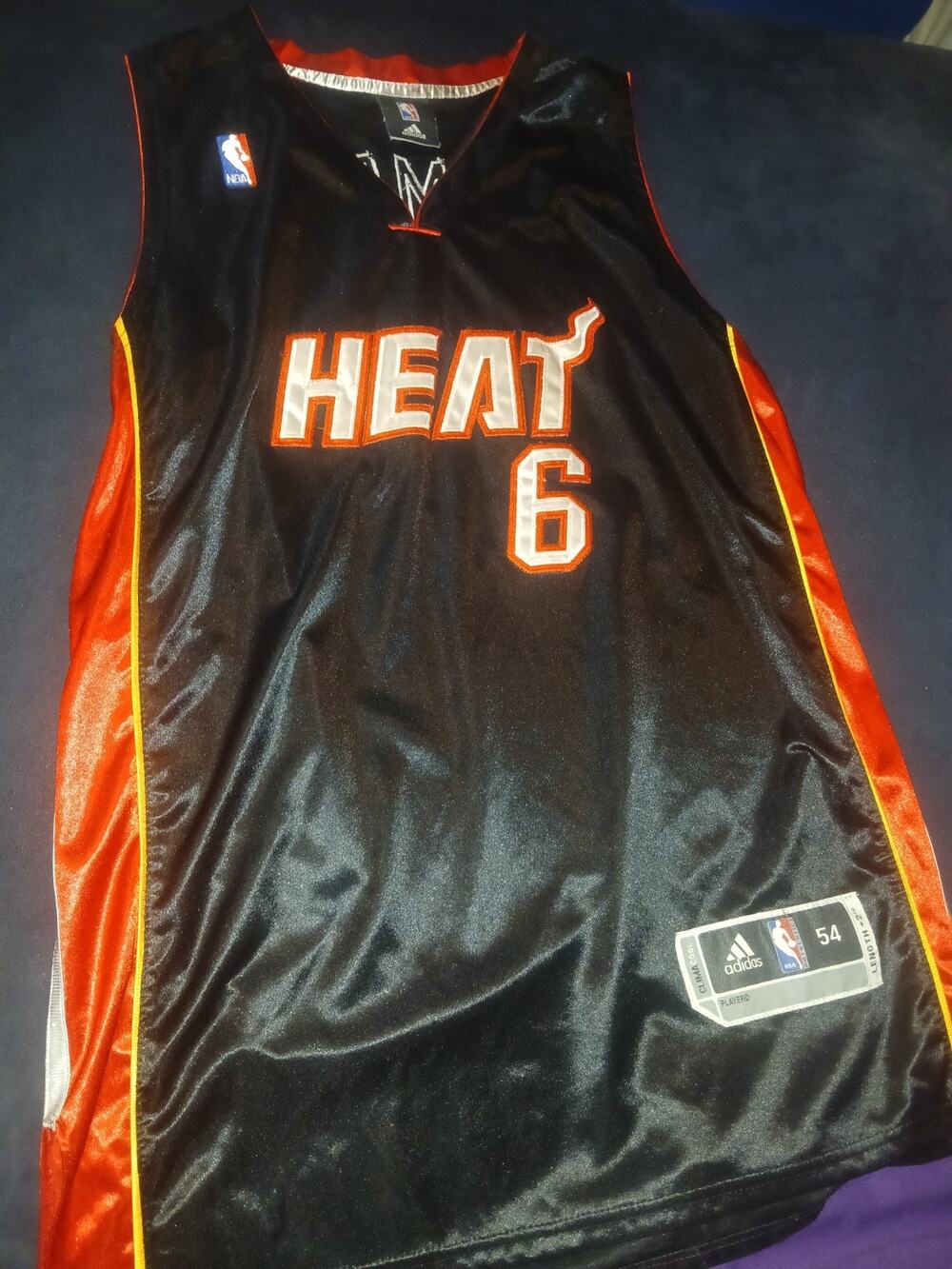 Miami Heat Lebron James Mens Stitched Adidas Jersey Size 54